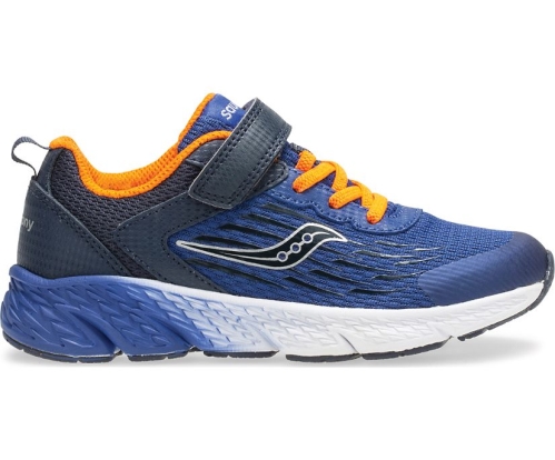 Tenis Saucony Wind A/C Niños Zapatillas Azul Marino México MX-843-PT